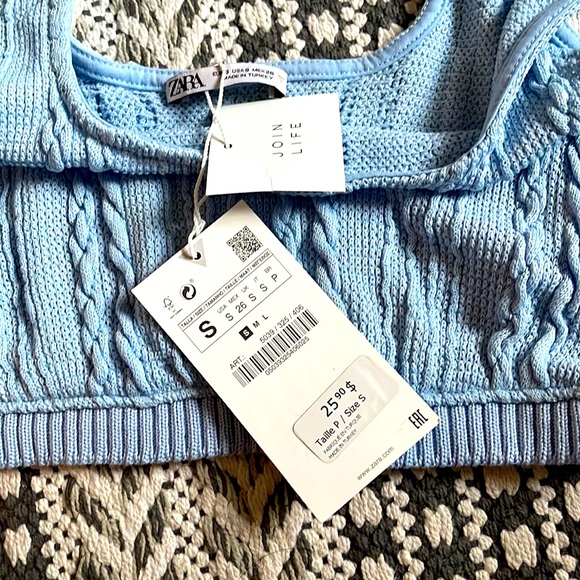 NWT ZARA Crochet Knit Top S - Picture 5 of 5